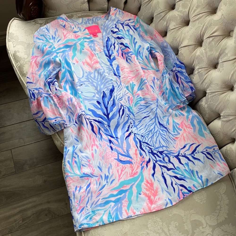 Lilly Pulitzer Blue and Pink Tunic